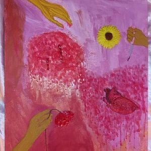 "Pink Trifecta" Painting